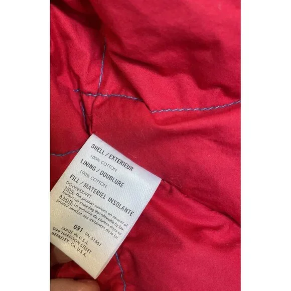 North Face Vintage 80s Down Feather Jacket Puffer Men’s Blue L - Picture 4 of 14